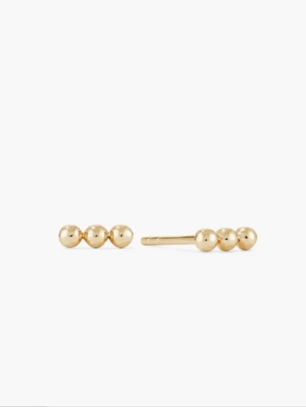 Mejuri 10K Spheres Bar Studs Earrings